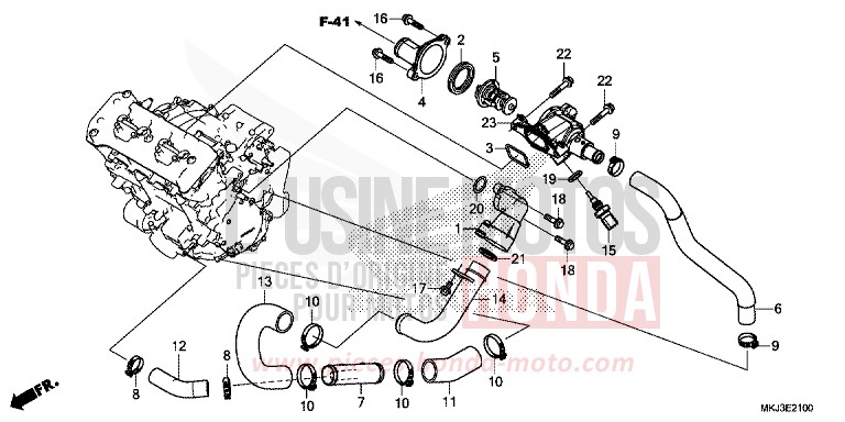 THERMOSTAT von CB1000R GRAPHITE BLACK (NHB01) von 2018