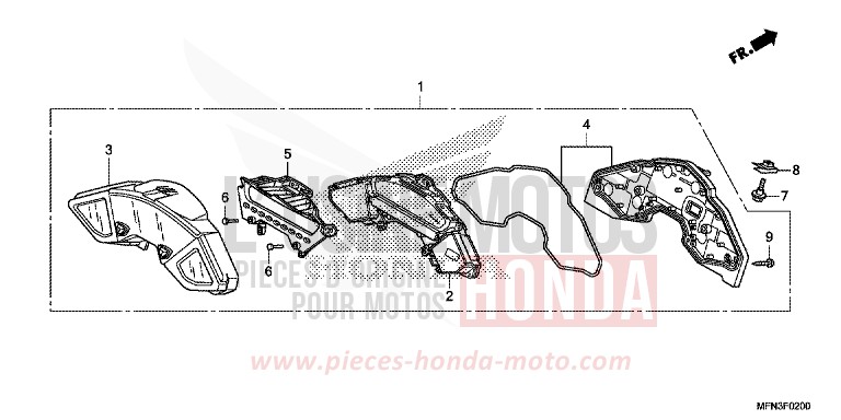 MESSGERAET von CB1000R HYPER RED (R348B) von 2015