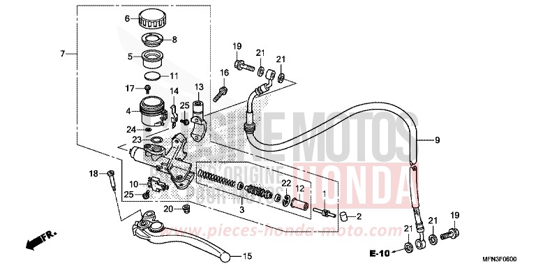 HAUPTKUPPLUNGSZYLINDER von CB1000R HYPER RED (R348B) von 2015