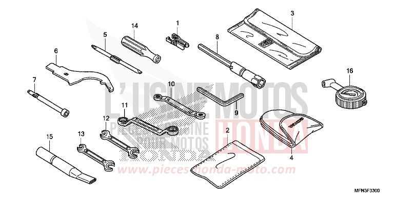 WERKZEUG von CB1000R HYPER RED (R348B) von 2015