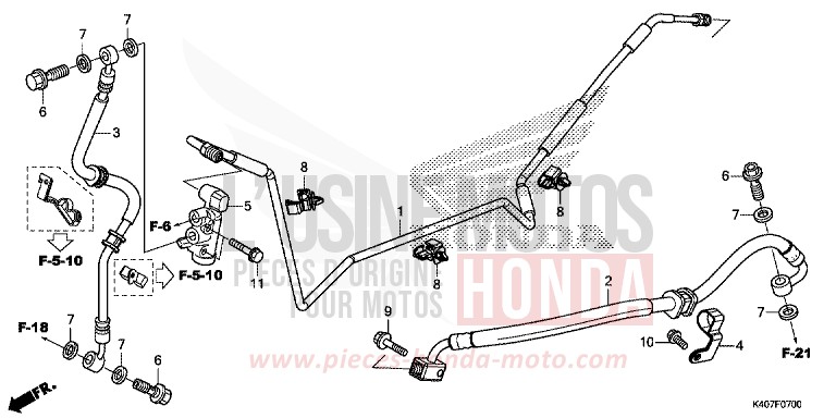 DURITE FREIN ARRIERE/TUYAU DE FREIN (CBS) von Forza MAT CYNOS GRAY METALLIC (NH312) von 2015