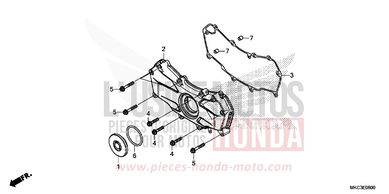 COUVERCLE MOTEUR AVANT von GL1800 CANDY ARDENT RED (R367) von 2018