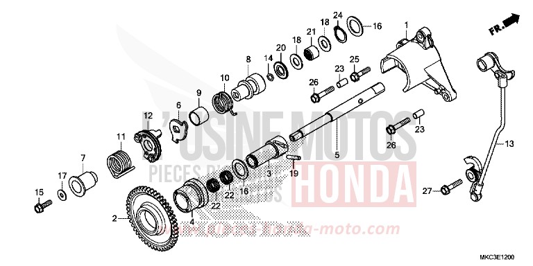 BOITE RENVERSEMENT MARCHE von GL1800 CANDY ARDENT RED (R367) von 2018