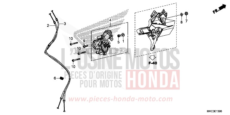 ENS. D'ACTUATEUR, CHANGEMENT MARCHE ARRIERE von GL1800 CANDY ARDENT RED (R367) von 2018
