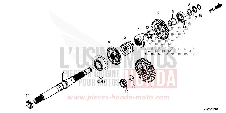 ARBRE DE SORTIE von GL1800 CANDY ARDENT RED (R367) von 2018