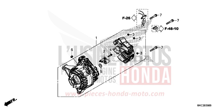 GENERATRICE von GL1800 PEARL GLARE WHITE (NHB53) von 2018