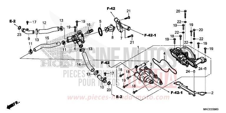 POMPE A EAU von GL1800 DARKNESS BLACK METALLIC (NH463) von 2019