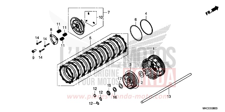 EMBRAYAGE von GL1800 DARKNESS BLACK METALLIC (NH463) von 2019