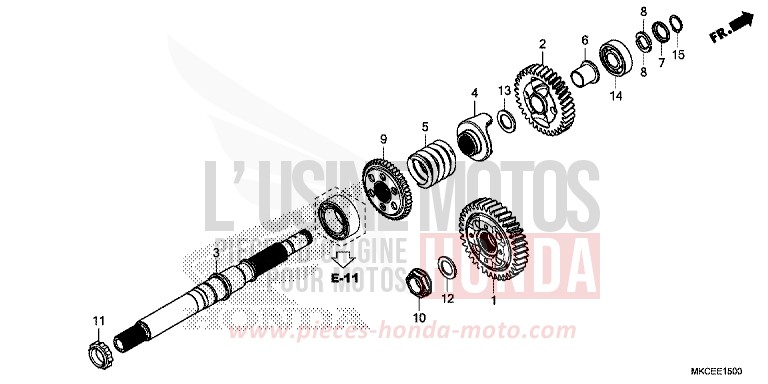 ARBRE DE SORTIE von GL1800 DARKNESS BLACK METALLIC (NH463) von 2019