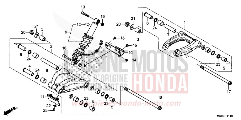 BRAS DE COUSSIN von GL1800 DARKNESS BLACK METALLIC (NH463) von 2019