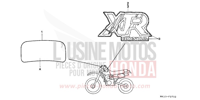 MARKE von XR600R SHASTA WHITE (NH138H) von 1992