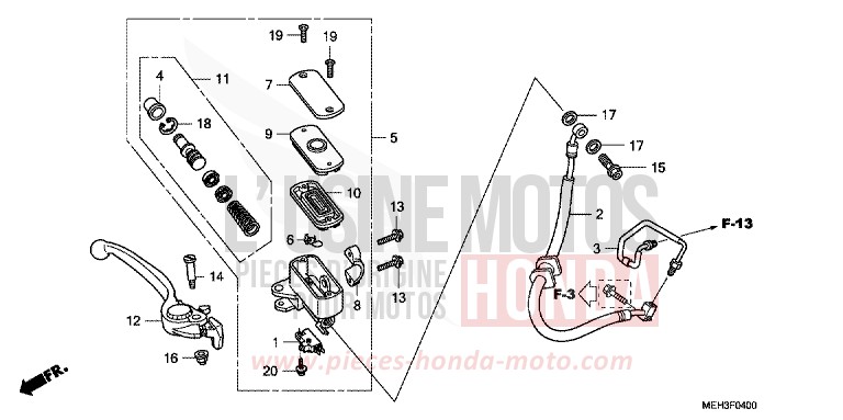 HAUPTBREMSZYLINDER, VORNE ZYLINDER von DN-01 PEARL AMETHYST PURPLE (RP179) von 2008