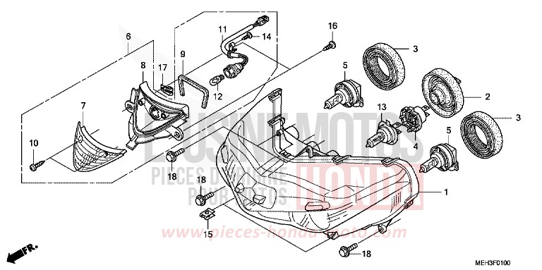SCHEINWERFER von DN-01 GRAPHITE BLACK (NHB01) von 2009