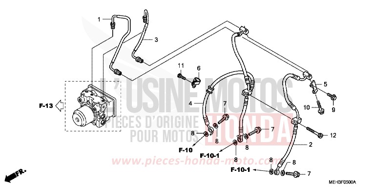 VORDERER BREMS-SCHLAUCH von DN-01 PEARL SUNBEAM WHITE (NHA66) von 2009