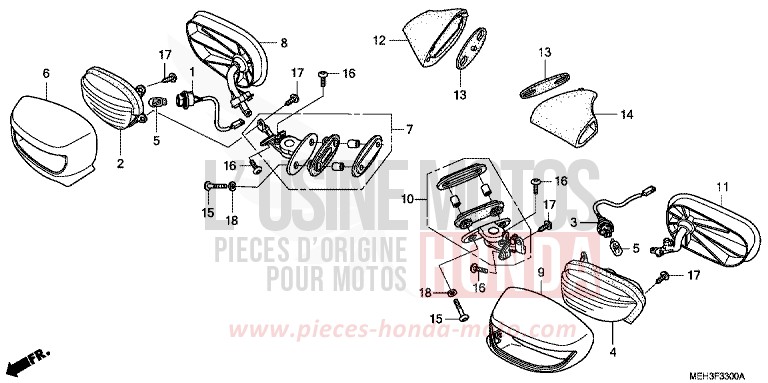 BLINKER/SPIEGEL von DN-01 PEARL SUNBEAM WHITE (NHA66) von 2009