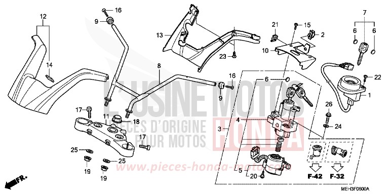 ROHRGRIFF/OBERE BRUECKE von DN-01 SWORD SILVER METALLIC (NHA95) von 2009