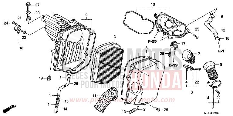 LUFTFILTER von DN-01 SWORD SILVER METALLIC (NHA95) von 2009