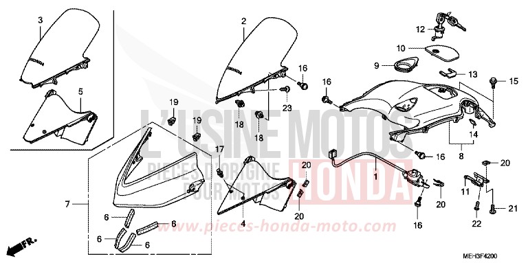OBERER WINDLAUF von DN-01 SWORD SILVER METALLIC (NHA95) von 2009