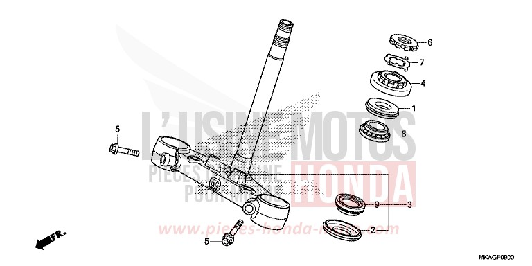 LENKSCHAFT von NC750S GRAPHITE BLACK (NHB01K) von 2016