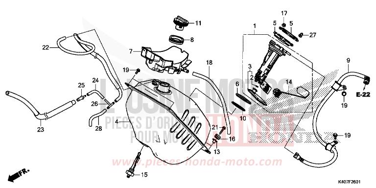 RESERVOIR A CARBURANT (NSS125ADK) von Forza NOIR (NH1) von 2020