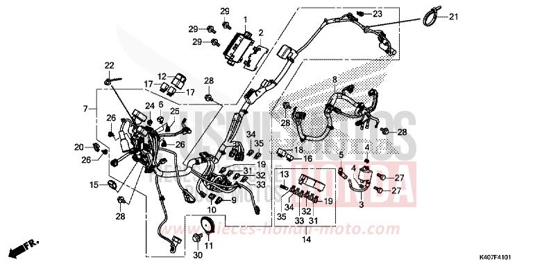 FAISCEAU DES FILS (NSS125ADK) von Forza MAT CARNELIAN RED METALLIC (R384) von 2020