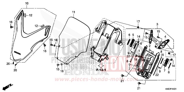 VISIERE AVANT/PARE-BRISE (NSS125ADK) von Forza MAT CYNOS GRAY METALLIC (NH312) von 2020