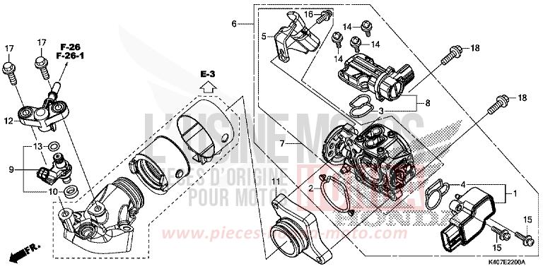 CORPS DE PAPILLON/INJECTEUR DE CARBURANT von Forza MAT LUSENT SILVER METALLIC (NHC09) von 2020