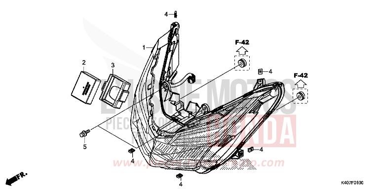 PROJECTEUR (NSS125DF/ADF/ADH) von Forza MAT CYNOS GRAY METALLIC (NH312N) von 2018