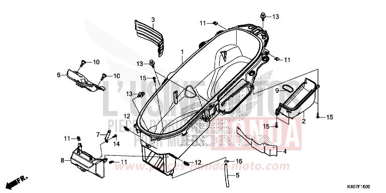 COMPARTIMENT A BAGAGES (NSS125DF/ADF/ADH) von Forza MAT CYNOS GRAY METALLIC (NH312N) von 2018