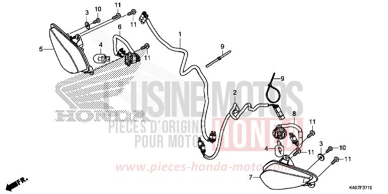 CLIGNOTANT AVANT (NSS125DF/ADF/ADH) von Forza MAT CYNOS GRAY METALLIC (NH312N) von 2018