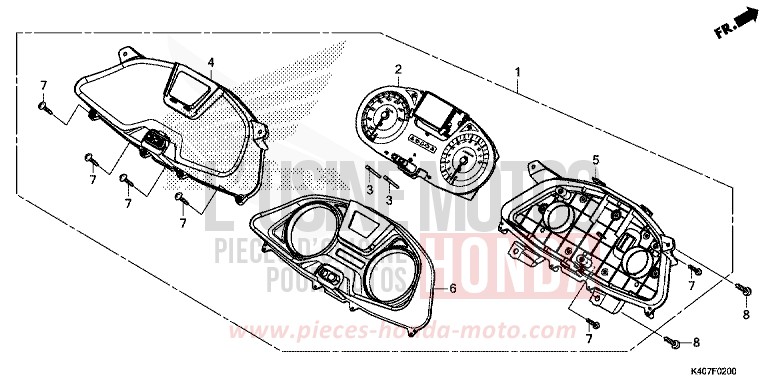 COMPTEUR (NSS125DF/ADF/ADH) von Forza MAT CYNOS GRAY METALLIC (NH312) von 2016