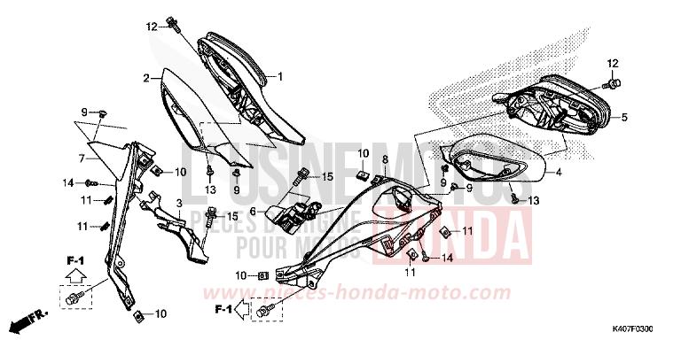 MIROIR (NSS125DF/ADF/ADH) von Forza MAT PEARL COOL WHITE (NHB44B) von 2016