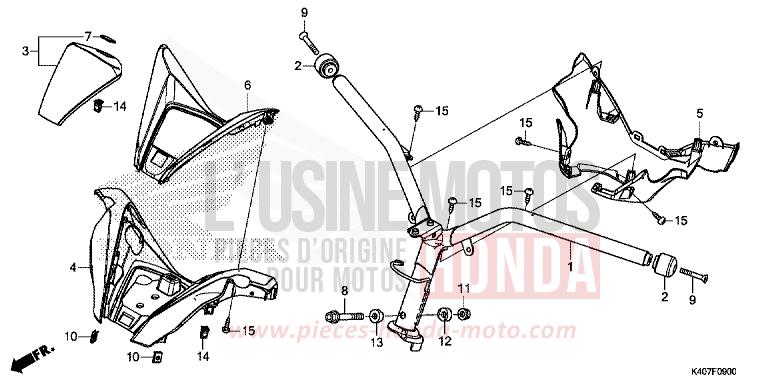 MANETTE DE DIRECTION/REVETEMENT DE GUIDON (NSS125DF/ADF/ADH) von Forza MAT PEARL COOL WHITE (NHB44B) von 2016