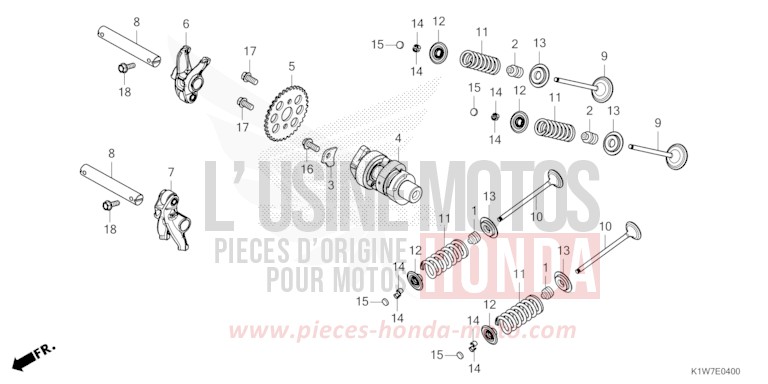 ARBRE A CAMES/SOUPAPE von SH350i NOIR (NH1) von 2021