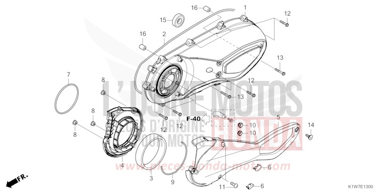 PANNEAU CARTER-MOTEUR G. von SH350i NOIR (NH1) von 2021