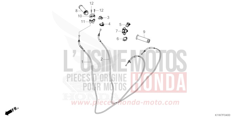 COMMUTATEUR/CABLE von SH350i NOIR (NH1) von 2021