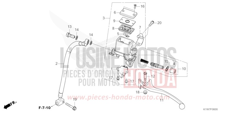 REAR BRAKE MASTER CYLINDER von SH350i NOIR (NH1) von 2021