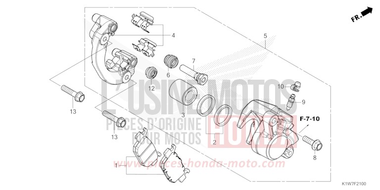 ETRIER DE FREIN ARRIERE von SH350i NOIR (NH1) von 2021