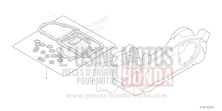 DICHTUNG SATZ B von SH350i MAT CARNELIAN RED METALLIC (R384) von 2021