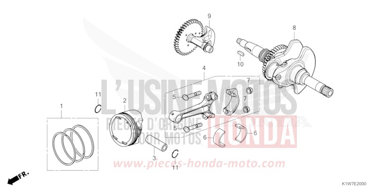 VILEBREQUIN/PISTON von SH350i NOIR (NH1) von 2021