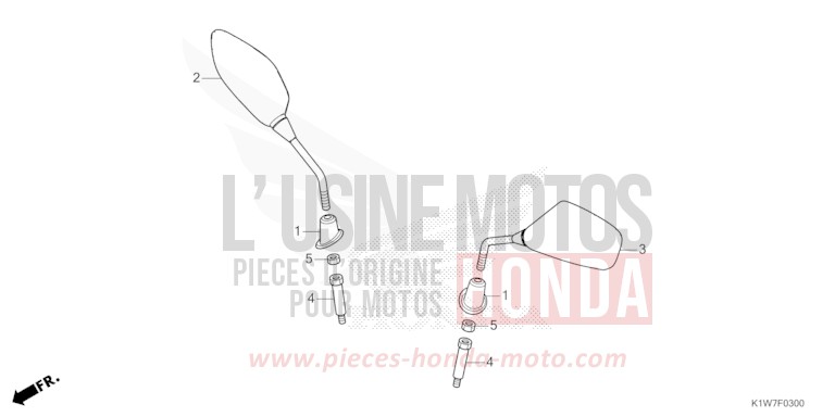 MIROIR von SH350i NOIR (NH1) von 2021