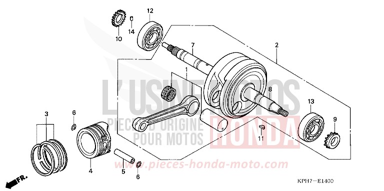 KURBELWELLE/KOLBEN von Innova MILLENNIUM RED (R263) von 2003