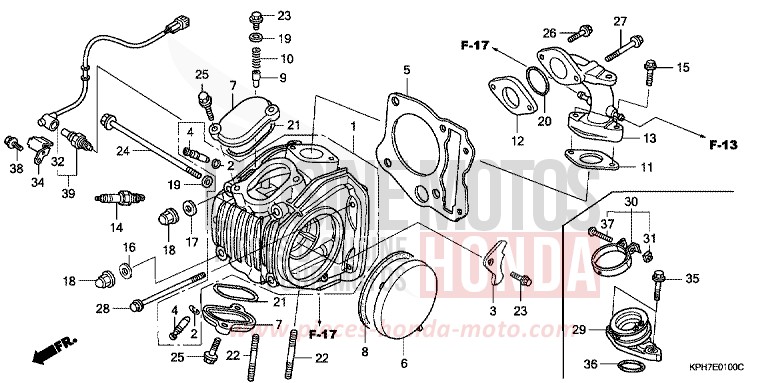 ZYLINDERKOPF von Innova ONYX BLUE METALLIC (PB327) von 2003