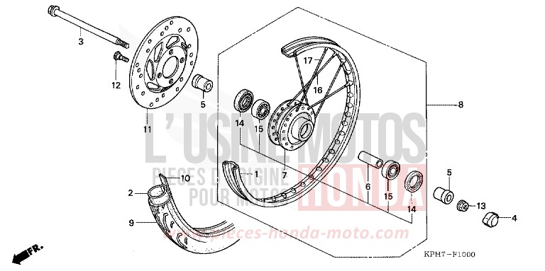 VORDERRAD von Innova ONYX BLUE METALLIC (PB327) von 2003