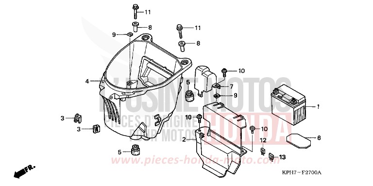 BATTERIE/HANDGEPAECKFACH von Innova ONYX BLUE METALLIC (PB327) von 2003