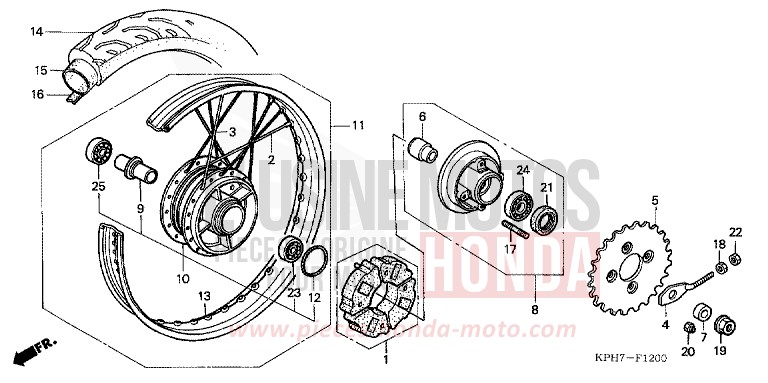 HINTERRAD von Innova MILLENNIUM RED (R263) von 2005