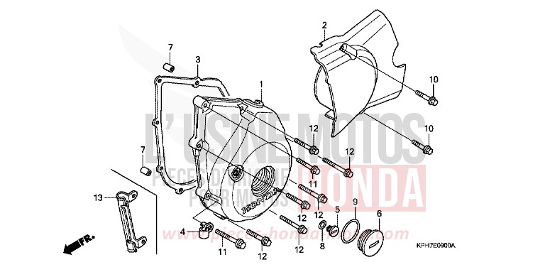 KURBELGEHAEUSEDECKEL, L. von Innova CANDY BEAM RED (R307) von 2007