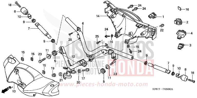 ROHRGRIFF/GRIFFABDECKUNG/SCHALTER (1) von Innova CANDY LIGHTNING BLUE (PB325) von 2005