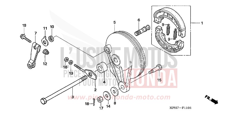 BREMSPLATTE, HINTEN (ANF1256/7/T6) von Innova ASTEROID BLACK METALLIC (NHA35) von 2006