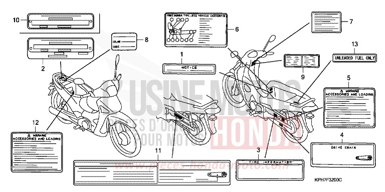 WARNETIKETT von Innova MILLENNIUM RED (R263) von 2006